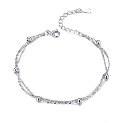 Pulsera de Plata Ajustable Plateada en Platino - Diseño Minimalista - Image 2