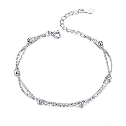 Pulsera de Plata Ajustable Plateada en Platino - Diseño Minimalista - Image 2