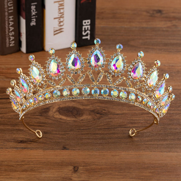 Corona Nupcial Elegante Aleación Diamantes - Tocado de Novia