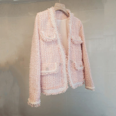 Chaqueta Perfumada de Algodón con Cuentas para Mujer Talla Grande - Image 5