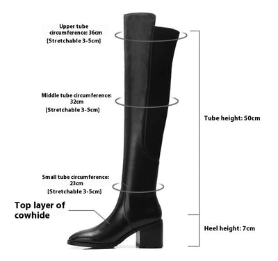 Botas Altas de Caña Larga con Tacón Grueso - Estilo Ecuestre - Image 12