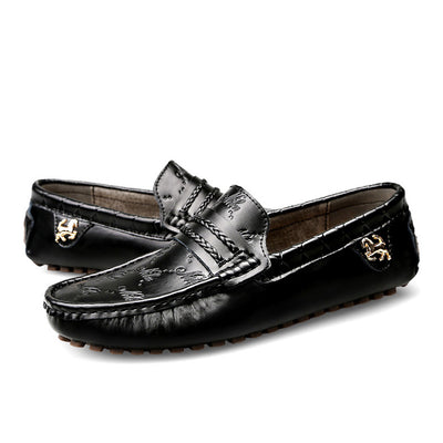 Mocasines de Cuero Auténtico Talla Grande para Conducir Hombre - Image 11