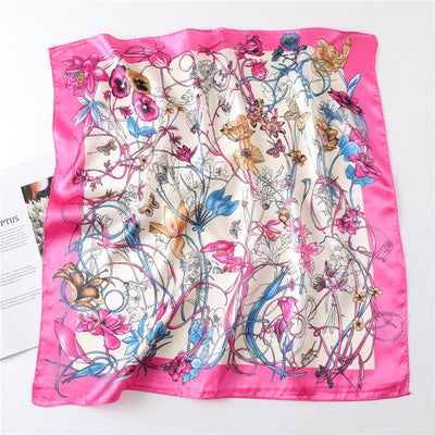 Pañuelo Retro Cuadrado Pequeño de Cachemira para Mujer - Image 36