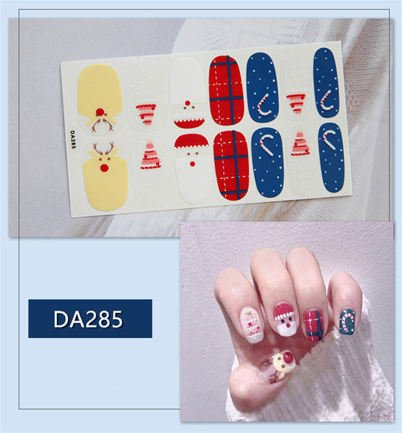 Láminas de Esmalte de Uñas Navideñas - Diseños Viral Red Net