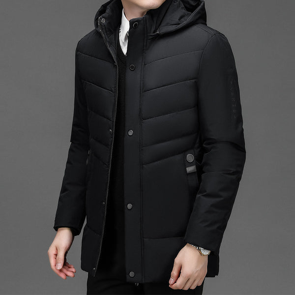 Elegante Abrigo Acolchado de Terciopelo para Invierno