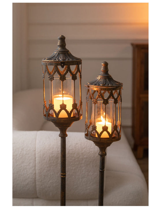 Candelabro de Piso Hierro Forjado Estilo Retro Vintage - Image 10