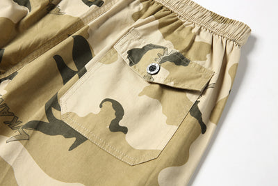 Pantalones Cortos Cargo Holgados Multi-Bolsillo en Algodón Puro para Hombre - Image 5