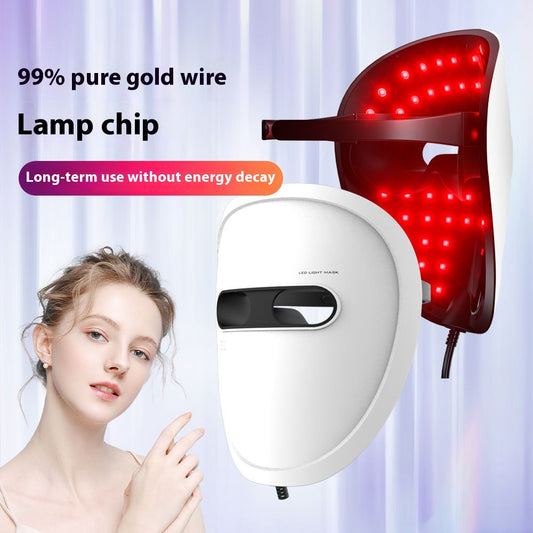 Máscara LED Facial Recargable con Tecnología de Luz de Colores