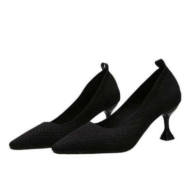 Zapatos de Tacón Alto Tejido Volador Punta Aguda - Stiletto Elegante para Mujer - Image 14