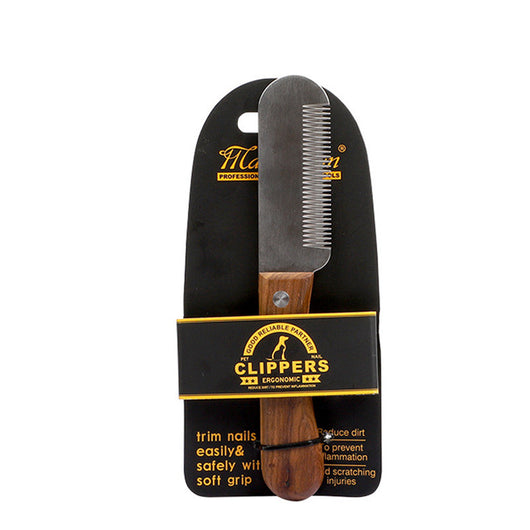 Peine y Cuchilla de Aseo para Perros y Gatos - Madera Natural - Image 6