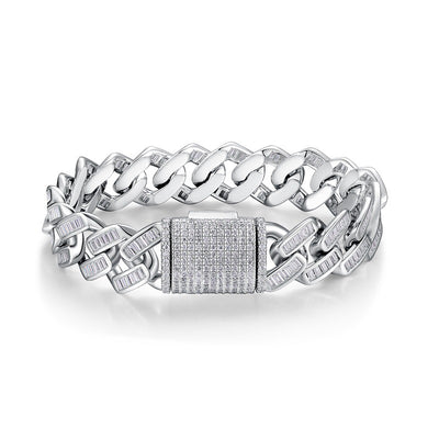 Pulsera de Plata 925 con Moissanita para Hombre - Versión Premium - Image 3