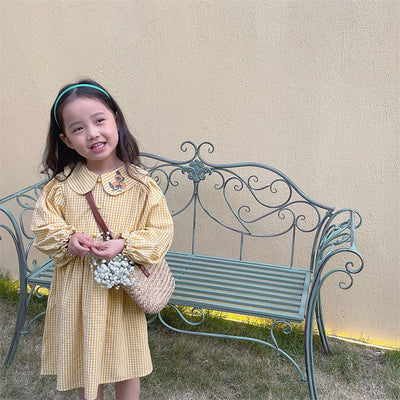 Vestido Infantil Estilo Coreano a Cuadros para Niñas - Image 11