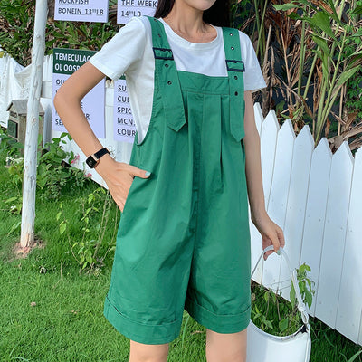 Pantalón Holgado de Cinco Puntos Estilo Dulce y Atrevido - Jumpsuit Viral - Image 8