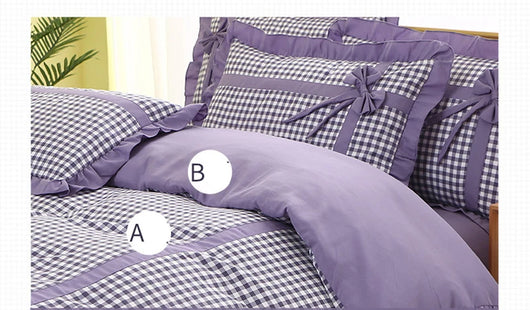 Conjunto de Pijama Cuadrille Estilo Princesa Coreano de 4 Piezas con Encaje - Image 14