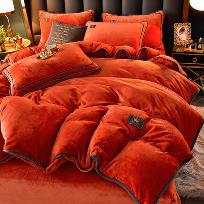 Juego de Cama Franela Coral Acolchada Doble Faz con Edredón - Image 10