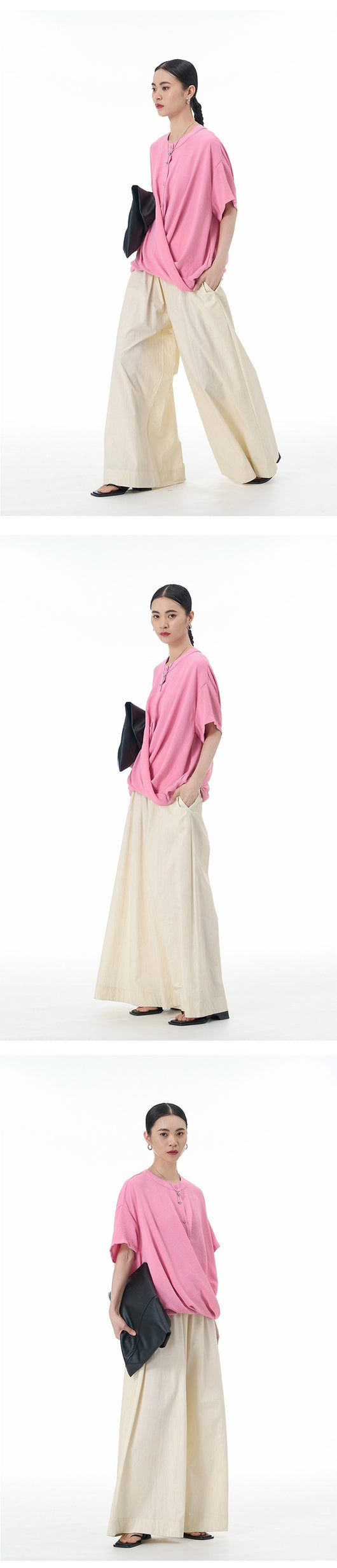Blusa Suelta con Botones Decorativos y Manga Corta - Image 16