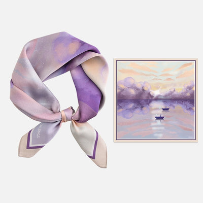 Pañuelo Cuadrado de Seda Premium Versátil para Mujer - Image 46