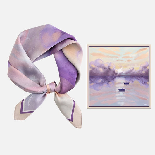 Pañuelo Cuadrado de Seda Premium Versátil para Mujer - Image 46