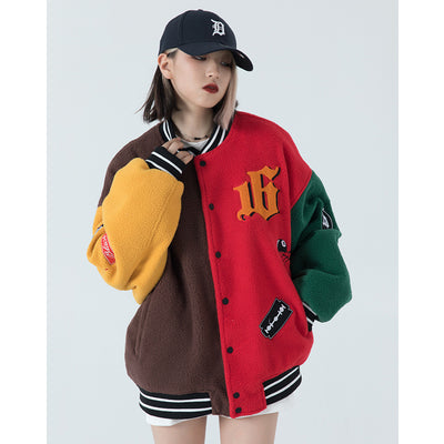 Chaqueta Universitaria Retro de Lana de Cordero para Mujer - Image 4