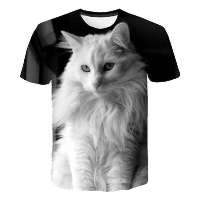 Playera de Verano para Niños Estampado Gatito Coreano - Image 34