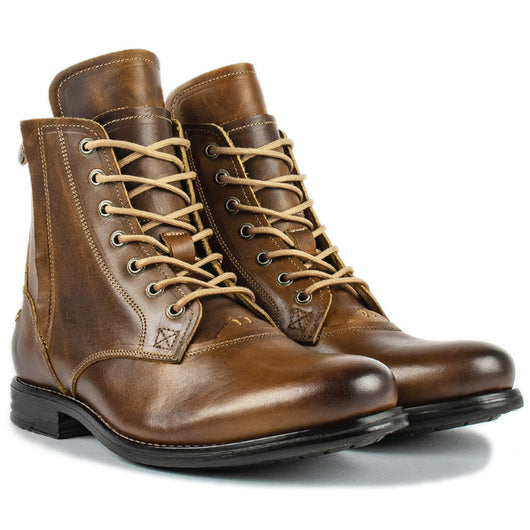 Botas Vaqueras Retro Hombre con Cordones Martin Punta Redonda Tacón Bajo - Image 8