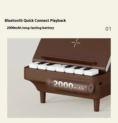 Parlante Bluetooth Piano con Carga Inalámbrica y Luz Nocturna - Image 13