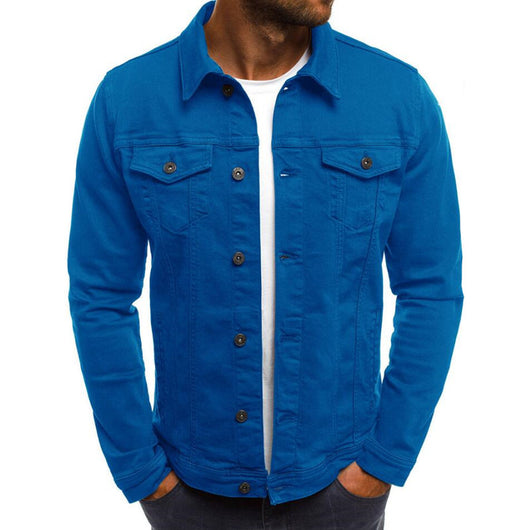 Chaqueta Casual de Mezclilla para Hombre con Botones - Image 14