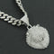 Collar Colgante Cabeza de León Diamantado 3D Personalizado para Hombre