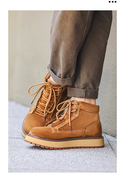 Botas Plataforma de Cuero Genuino Estilo Retro Británico - Image 20
