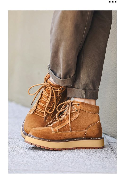 Botas Plataforma de Cuero Genuino Estilo Retro Británico - Image 20