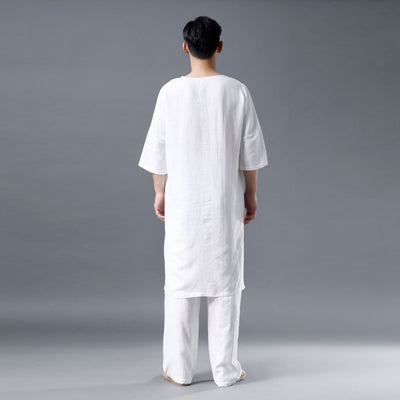 Camisa Casual Holgada de Estilo Étnico para Hombre - Image 12