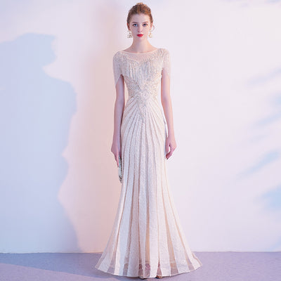 Vestido de Noche Champagne Elegante Premium - Image 5