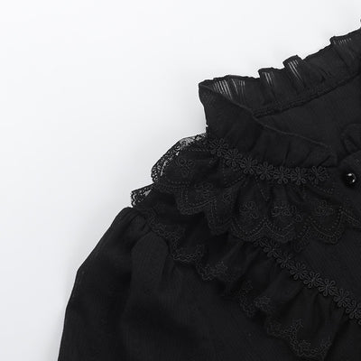 Camisa Jacquard Texturizada Estilo Gótico Oscuro Slim Versátil - Image 15