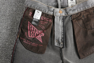 Jeans Gris Cemento Desgastado Estilo Retro para Hombre - Image 9