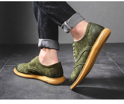 Zapatos Formales de Cuero Genuino para Hombre - Diseño Retro con Cordones - Image 11
