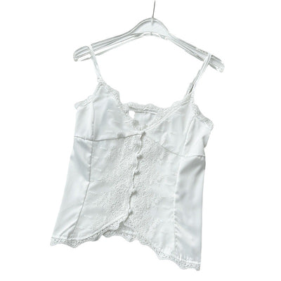Blusa Slip Satinada Ajustada con Encaje Delicado - Image 5