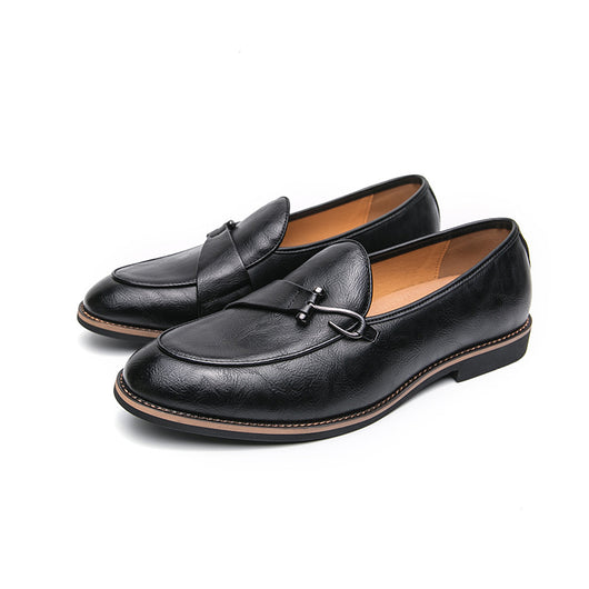 Zapatos Casuales Talla Grande Hombre Estilo Británico sin Cordones - Image 7