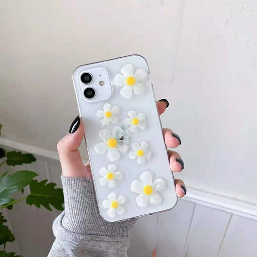 Funda iPhone 13 Pro con Diseño de Margarita en Resina Epóxica - Protección Transparente - Image 6