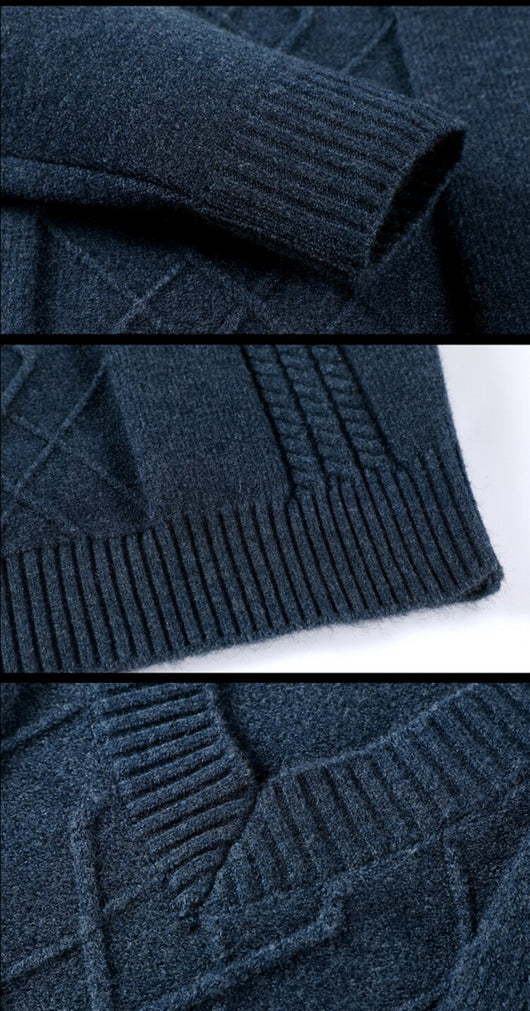 Suéter Casual para Hombre con Cuello Tipo Polo - Pullover de Punto - Image 36