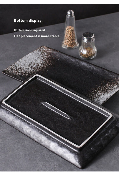 Plato Rectangular de Cerámica Estilo Japonés para Sushi y Presentación - Image 19