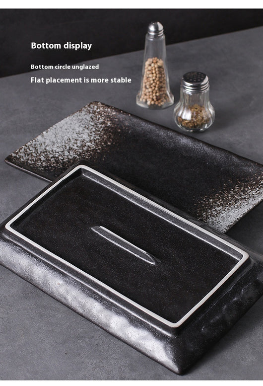 Plato Rectangular de Cerámica Estilo Japonés para Sushi y Presentación - Image 19