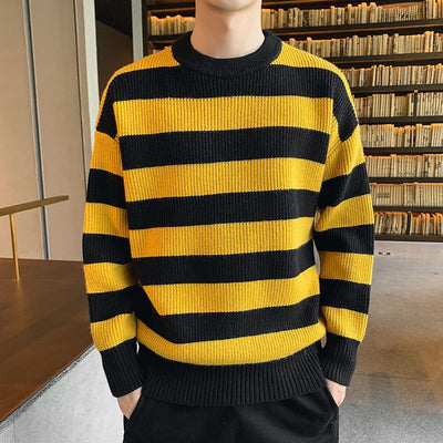 Suéter Grueso para Hombre Tejido Base Cuello Redondo Otoño Invierno - Image 10