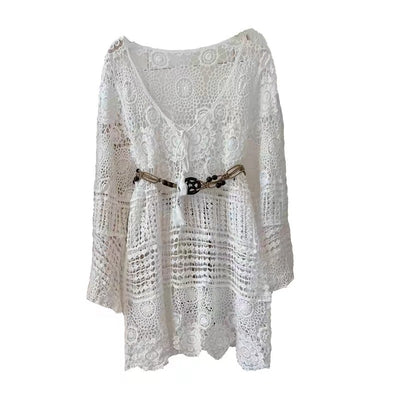Blusa de Crochet Calada para Playa - Image 30