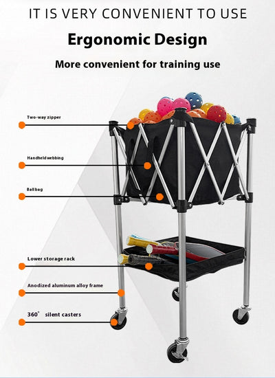 Carrito Organizador de Pelotas para Entrenamientos y Almacenamiento - Image 13