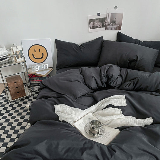 Juego de Cama de Algodón Lavado con Bloques de Color Coordinado - Image 8
