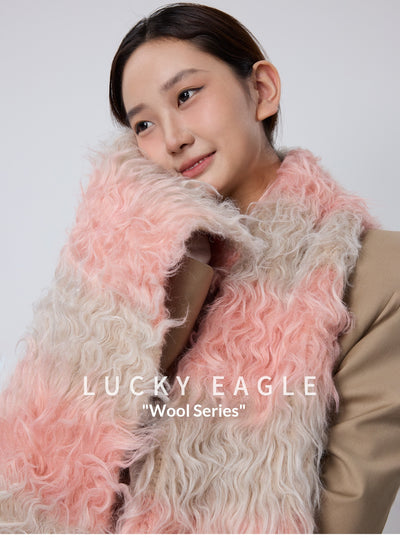 Bufanda de Lana Gruesa con Bloques de Color - Cuello Cálido y Elegante - Image 34