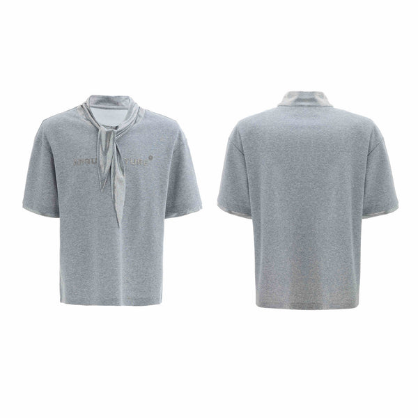 Camiseta Estampada con Diseño de Costuras Metalizadas - Estilo Urbano - Image 6