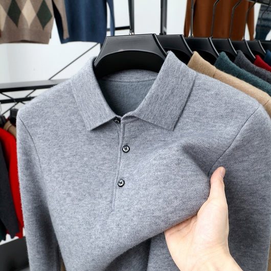 Polo Cuello Vuelto de Punto Manga Larga para Hombre - Image 25