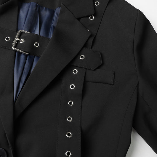 Blazer Ejecutivo con Cintura Ajustable y Detalles Remachados - Image 14