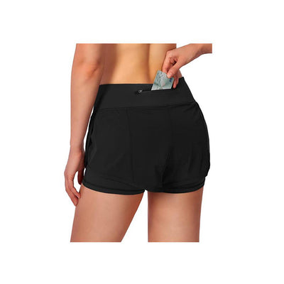 Shorts Yoga Falso Dos Piezas Doble Capa Anti-transparencia - Image 12